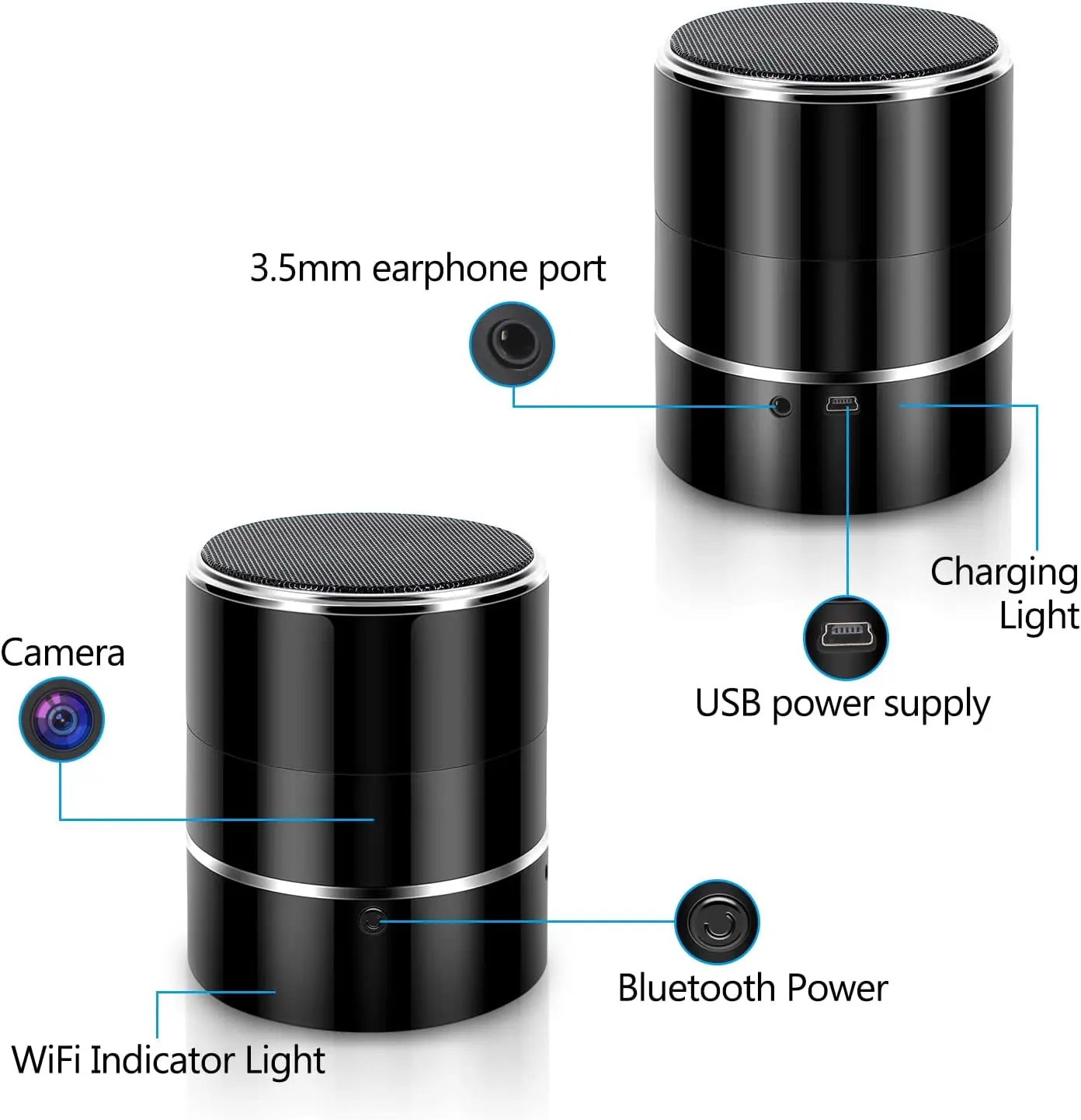 Bluetooth Speaker spy camera