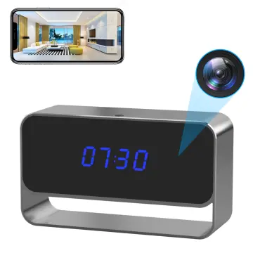Desktop Time Alarm Clock with FHD 1080P Hidden Spy Camera Night Vision