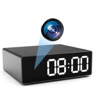 Desktop Alarm Clock with Discreet Spy WiFi Camera