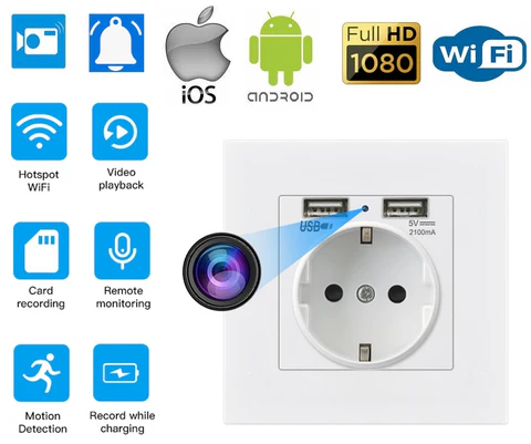 Smart Electrical Outlet SpyCam